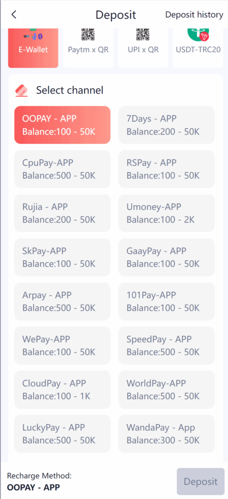 How to withdraw money safely from Basant Club? Attached recharge tutorial插图1 Basant Club withdrawal and recharge chart